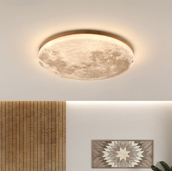 Moon Round LED Flush Mount Ceiling Light