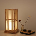 Japanese Bamboo Column Table Lamp