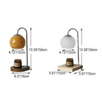 Wood Candle Sphere Table Lamp