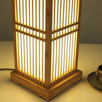 Japanese Bamboo Column Table Lamp