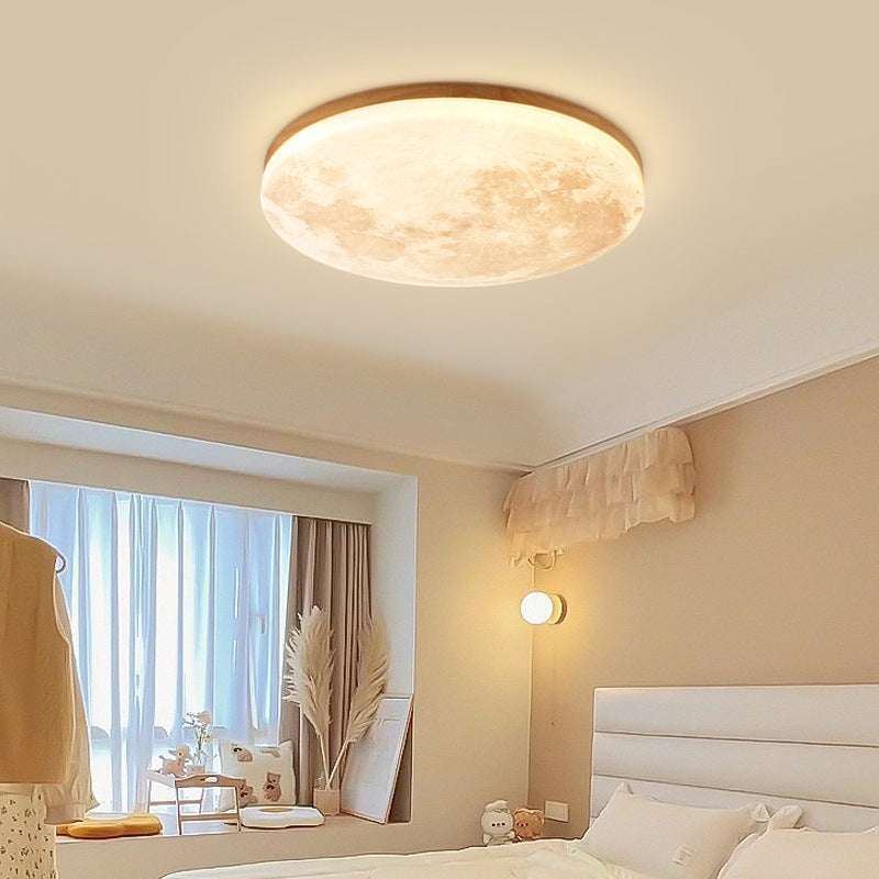 Moon Round LED Flush Mount Ceiling Light