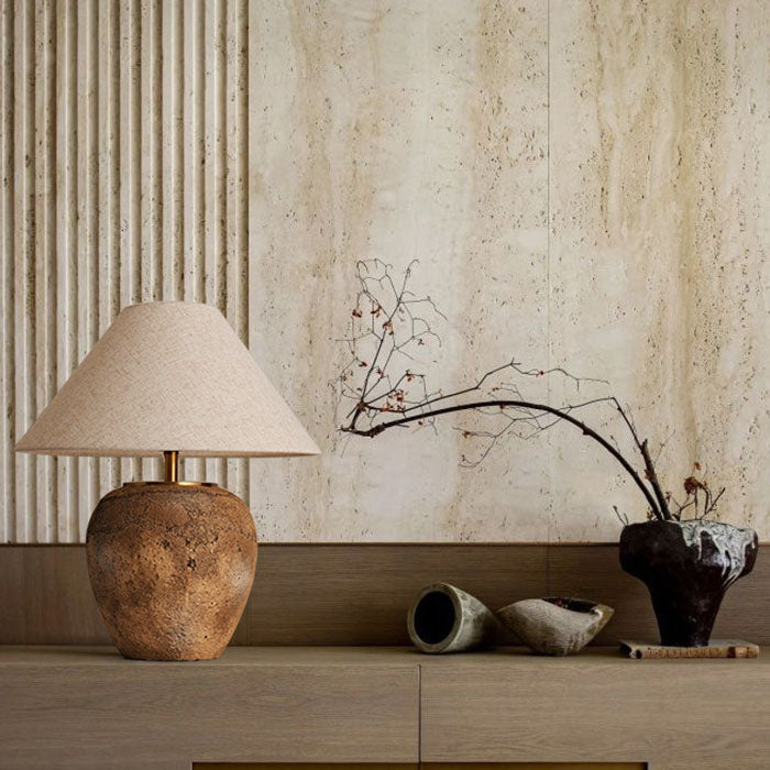 Shabby Chic Ceramic Jar Table Lamp