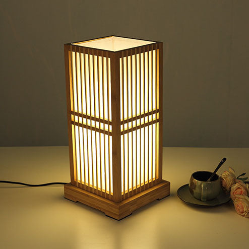 Japanese Bamboo Column Table Lamp