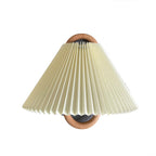 Solid Wood Pleated Semicircle Sconce