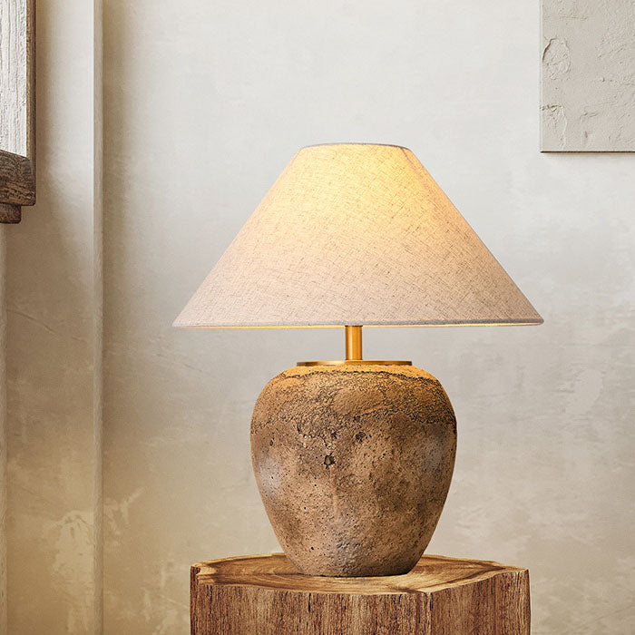 Shabby Chic Ceramic Jar Table Lamp