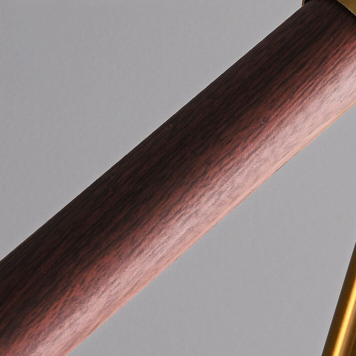 Wood Grain Cylinder LED Table Lamp