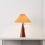 Wooden Pleated LED Table Lamp