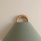 Solid Wood Pleated Semicircle Sconce