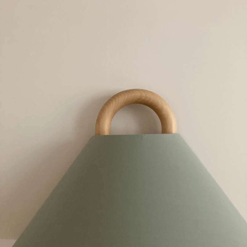 Solid Wood Pleated Semicircle Sconce
