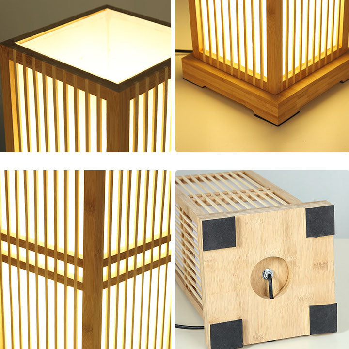 Japanese Bamboo Column Table Lamp
