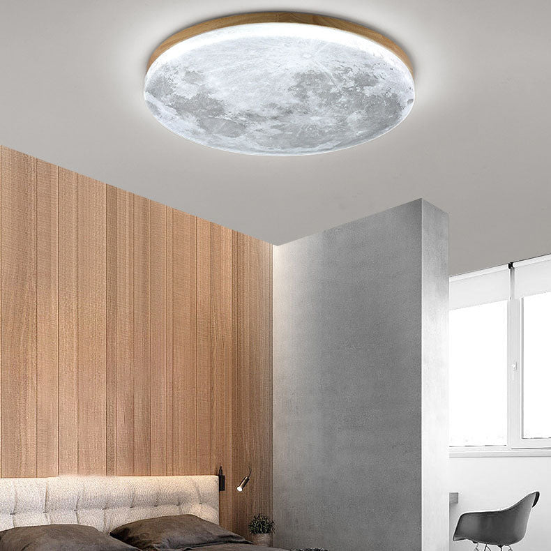 Moon Round LED Flush Mount Ceiling Light