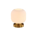 Nordic Striped Glass Oval Table Lamp