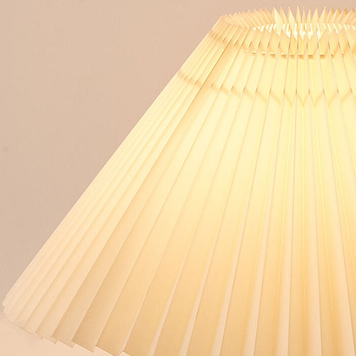 Wooden Pleated LED Table Lamp