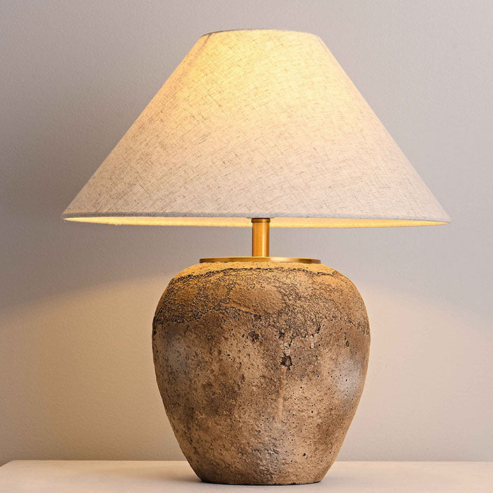 Shabby Chic Ceramic Jar Table Lamp