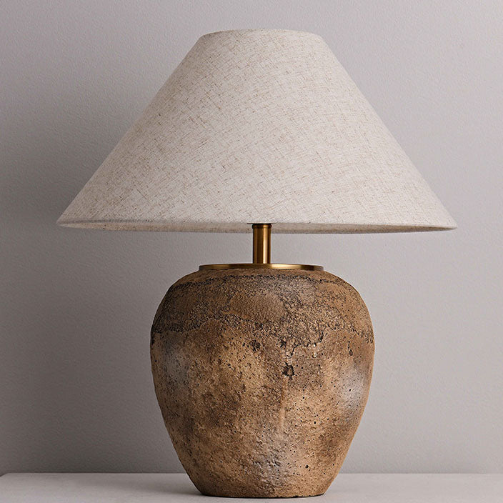 Shabby Chic Ceramic Jar Table Lamp