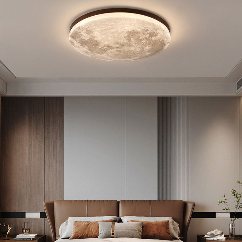 Moon Round LED Flush Mount Ceiling Light