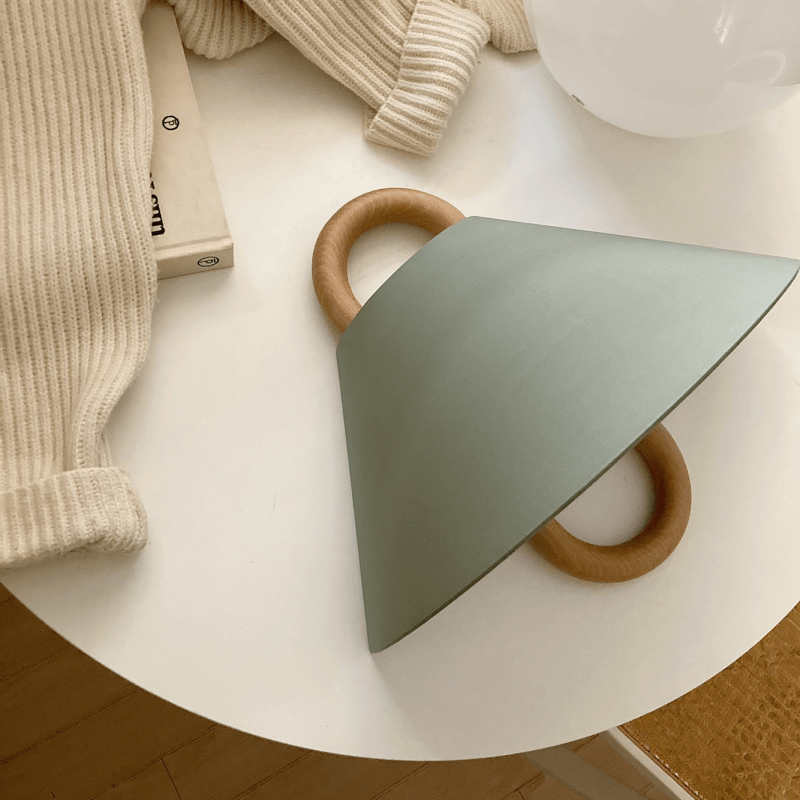 Solid Wood Pleated Semicircle Sconce