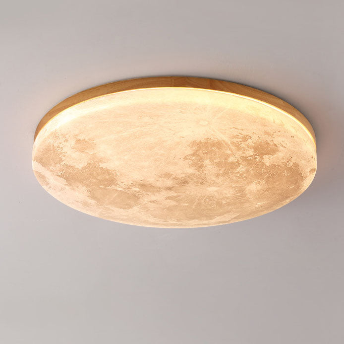 Moon Round LED Flush Mount Ceiling Light