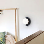 Colorful Glass Semicircle Wall Sconce