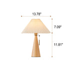 Wooden Pleated LED Table Lamp