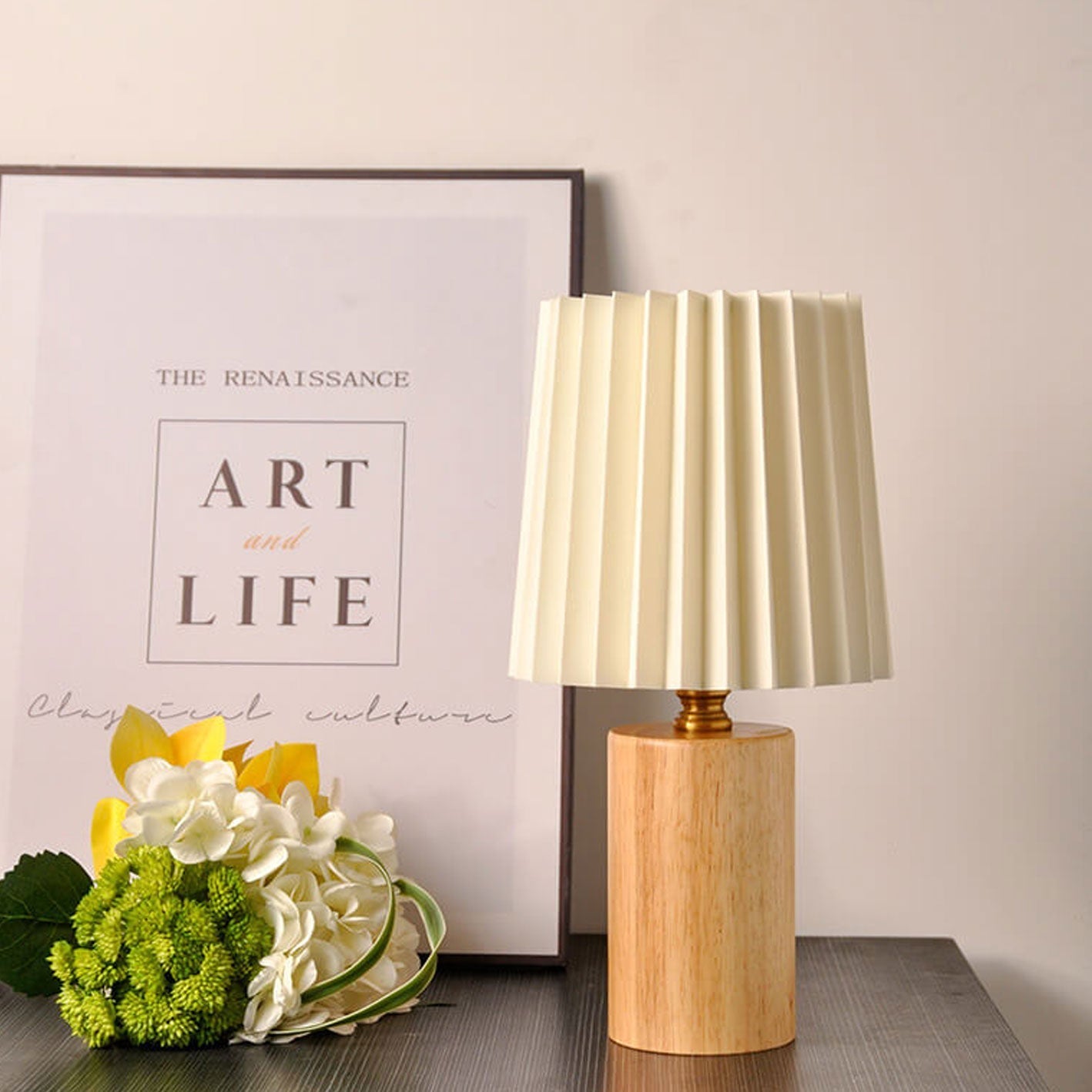 Korean Vintage Pleated Table Lamp