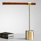 Wood Grain Cylinder LED Table Lamp