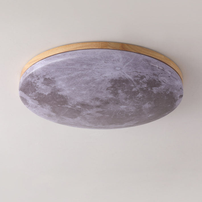 Moon Round LED Flush Mount Ceiling Light