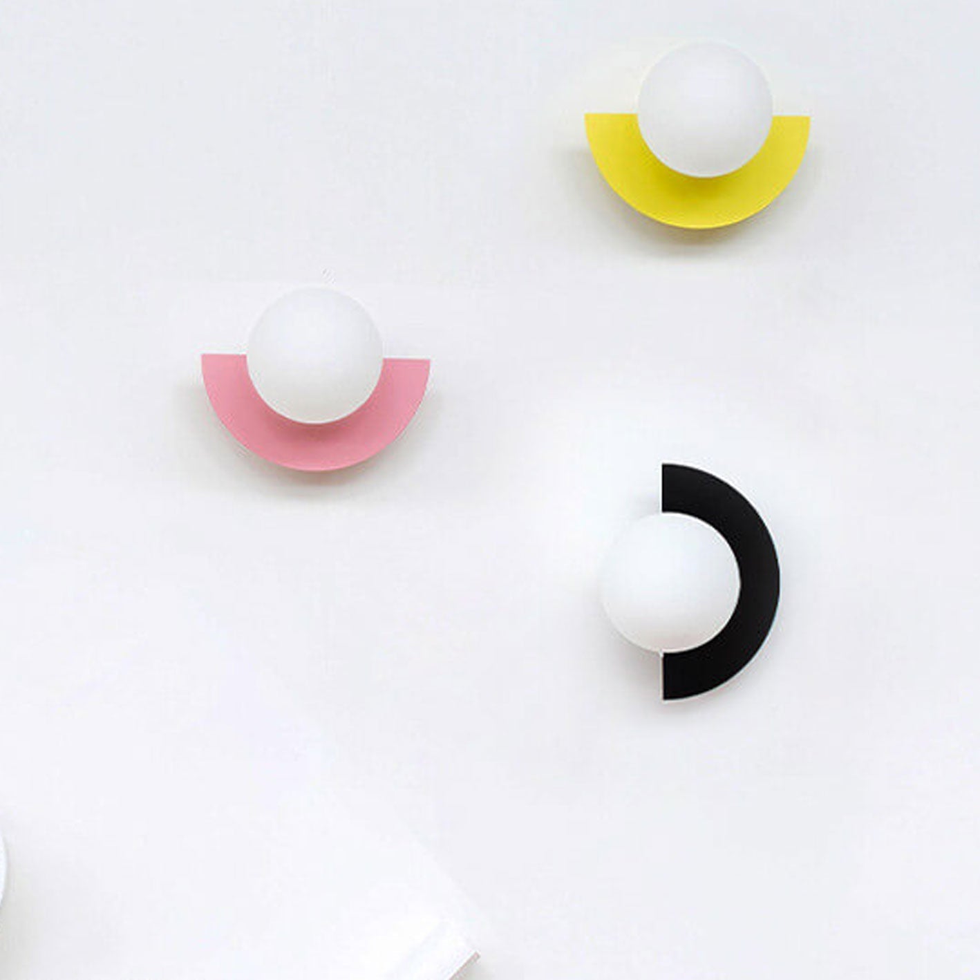Colorful Glass Semicircle Wall Sconce