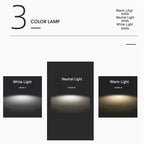 Walnut Grain LED Flush Mount Ceiling Light