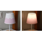 Wood Fabric Cone LED Table Lamp