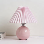 Nordic Ceramic Pleated Table Lamp