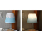 Wood Fabric Cone LED Table Lamp