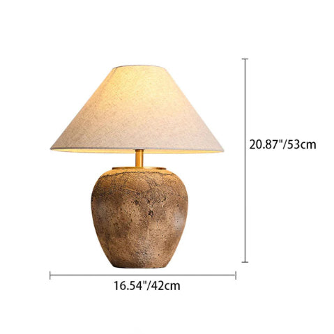 Shabby Chic Ceramic Jar Table Lamp