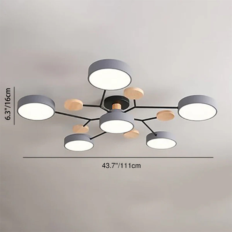 Molecule Branch LED Semi-Flush Ceiling Light