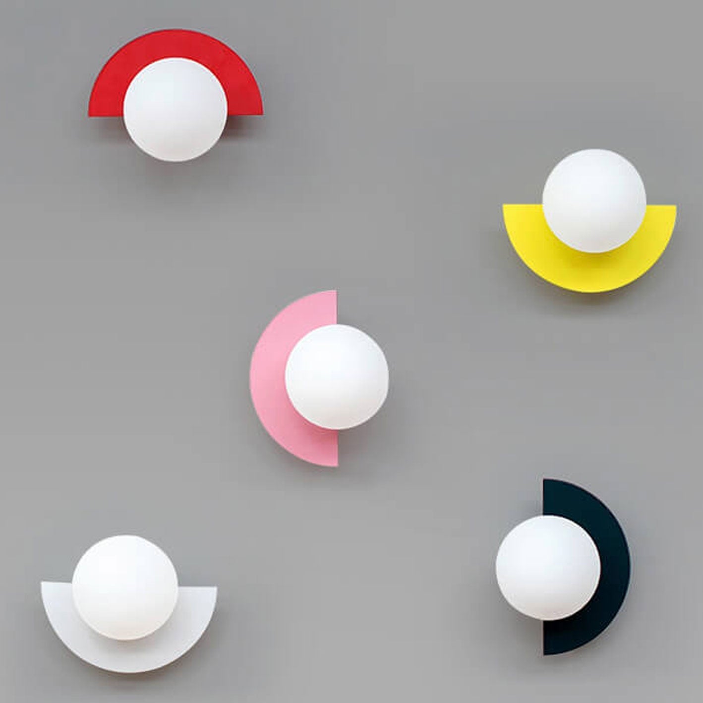 Colorful Glass Semicircle Wall Sconce