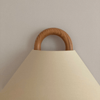 Solid Wood Pleated Semicircle Sconce