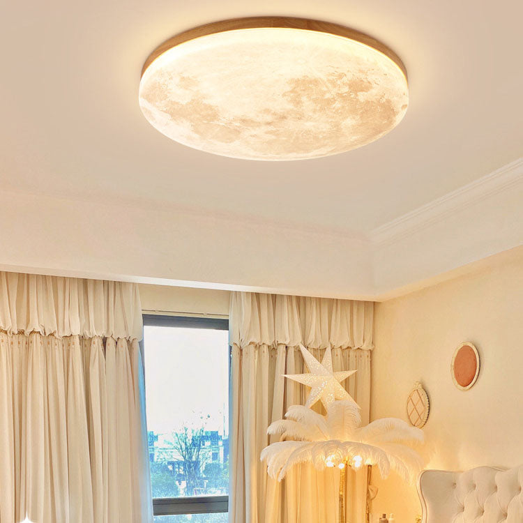 Moon Round LED Flush Mount Ceiling Light