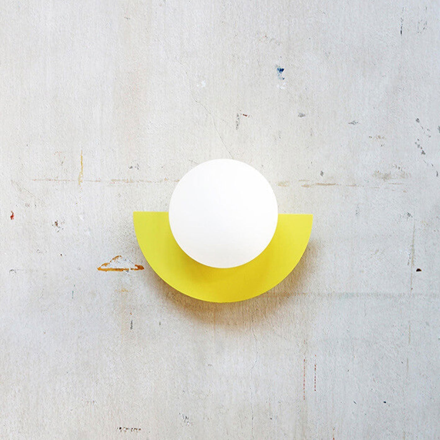 Colorful Glass Semicircle Wall Sconce