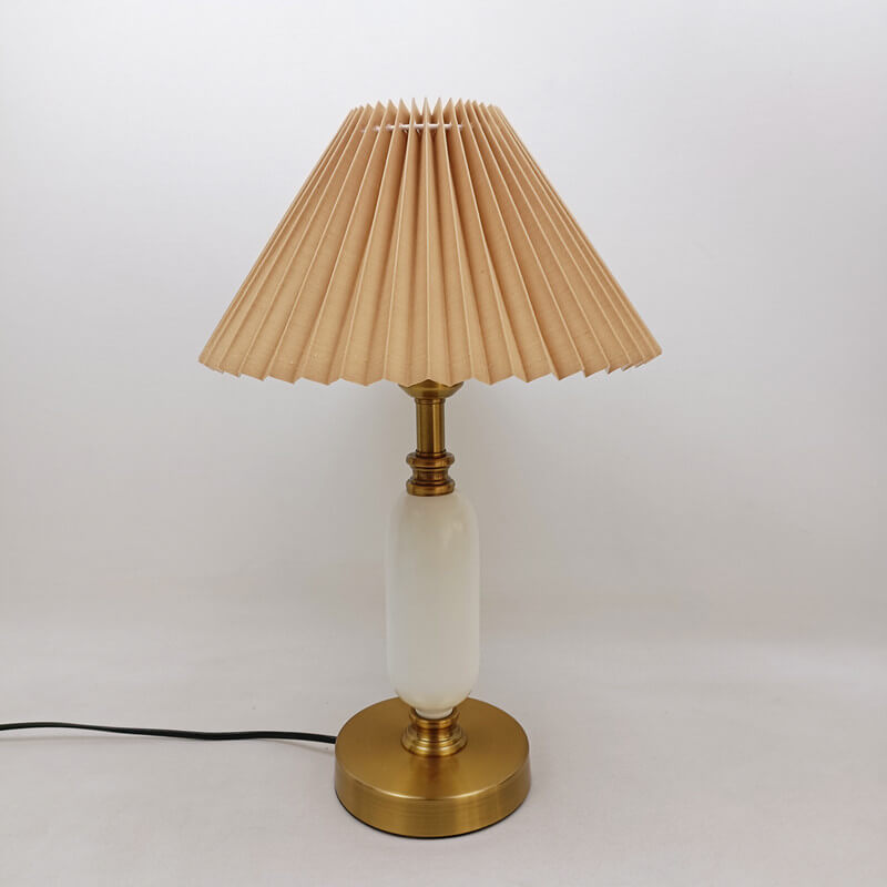 French Pleated Table Lamp
