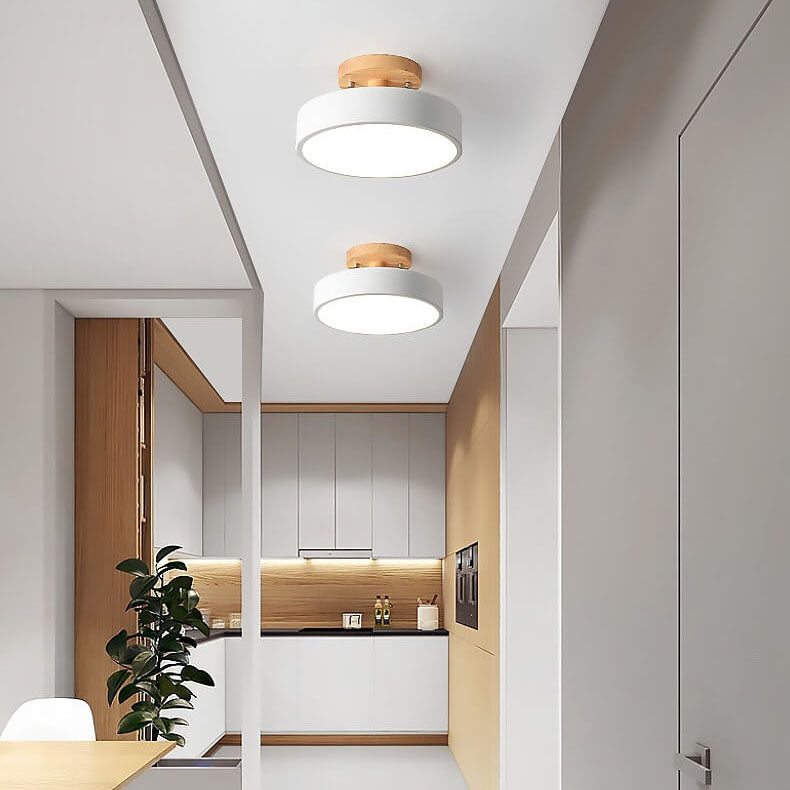 Nordic Log Round LED Ceiling Light