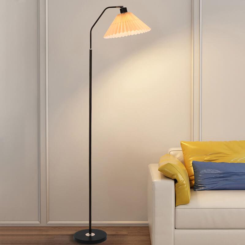 Pleated Fabric Standing Floor Lamp