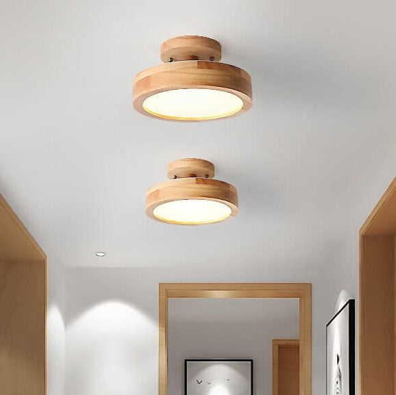 Nordic Log Round LED Ceiling Light