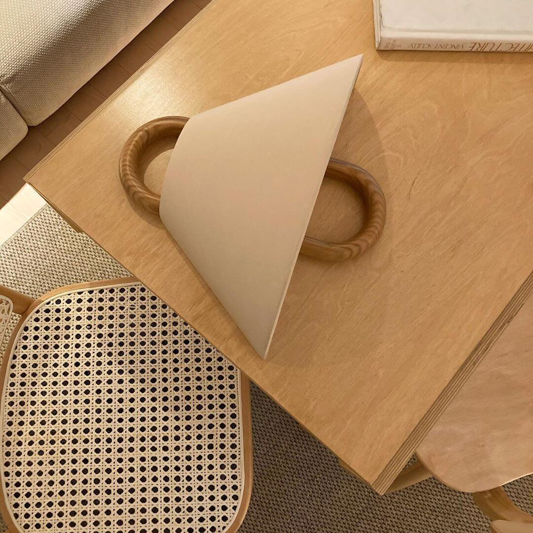 Solid Wood Pleated Semicircle Sconce