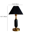 French Pleated Table Lamp