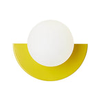Colorful Glass Semicircle Wall Sconce