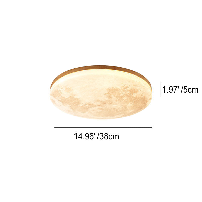 Moon Round LED Flush Mount Ceiling Light