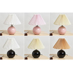 Nordic Ceramic Pleated Table Lamp