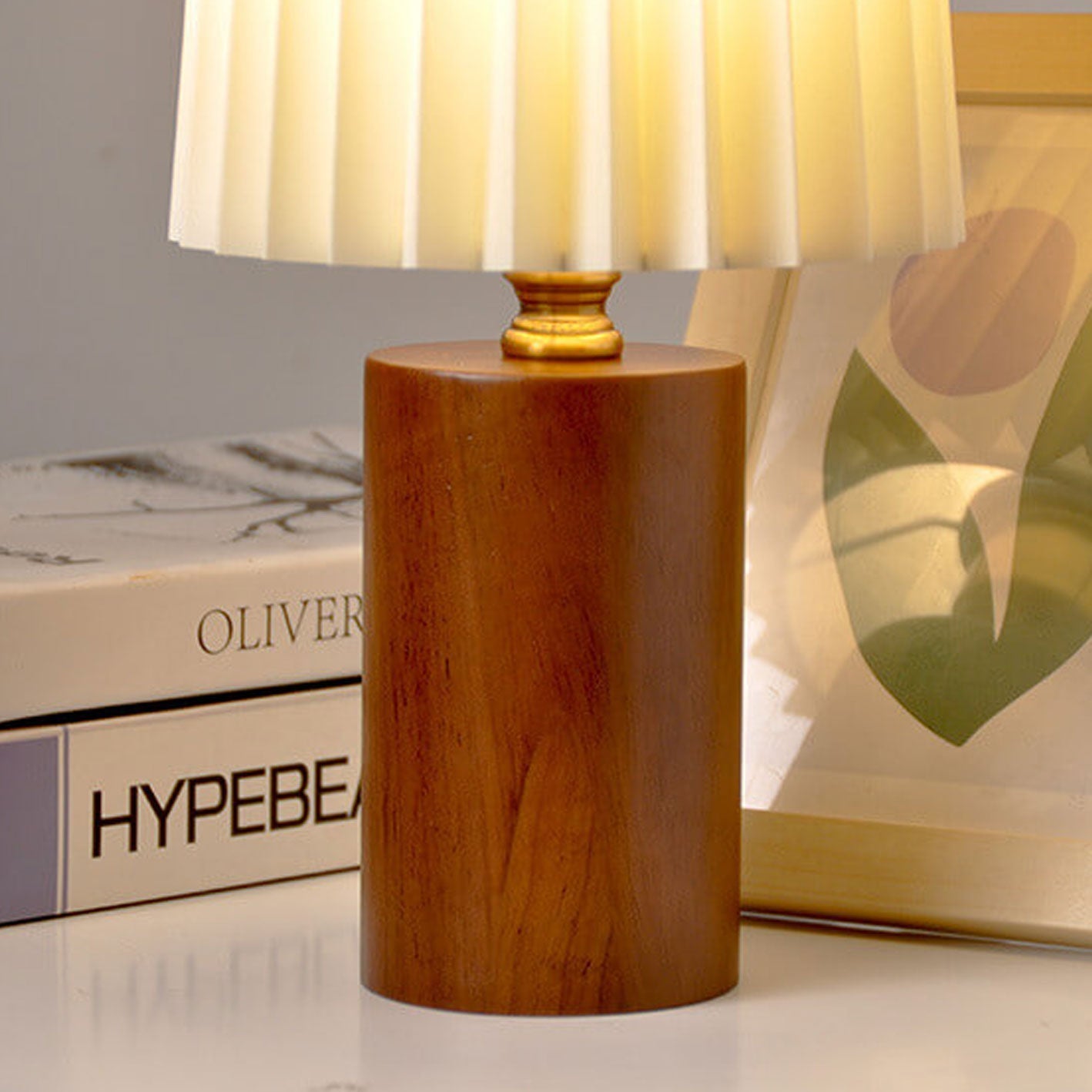 Korean Vintage Pleated Table Lamp