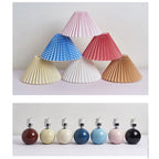 Nordic Ceramic Pleated Table Lamp