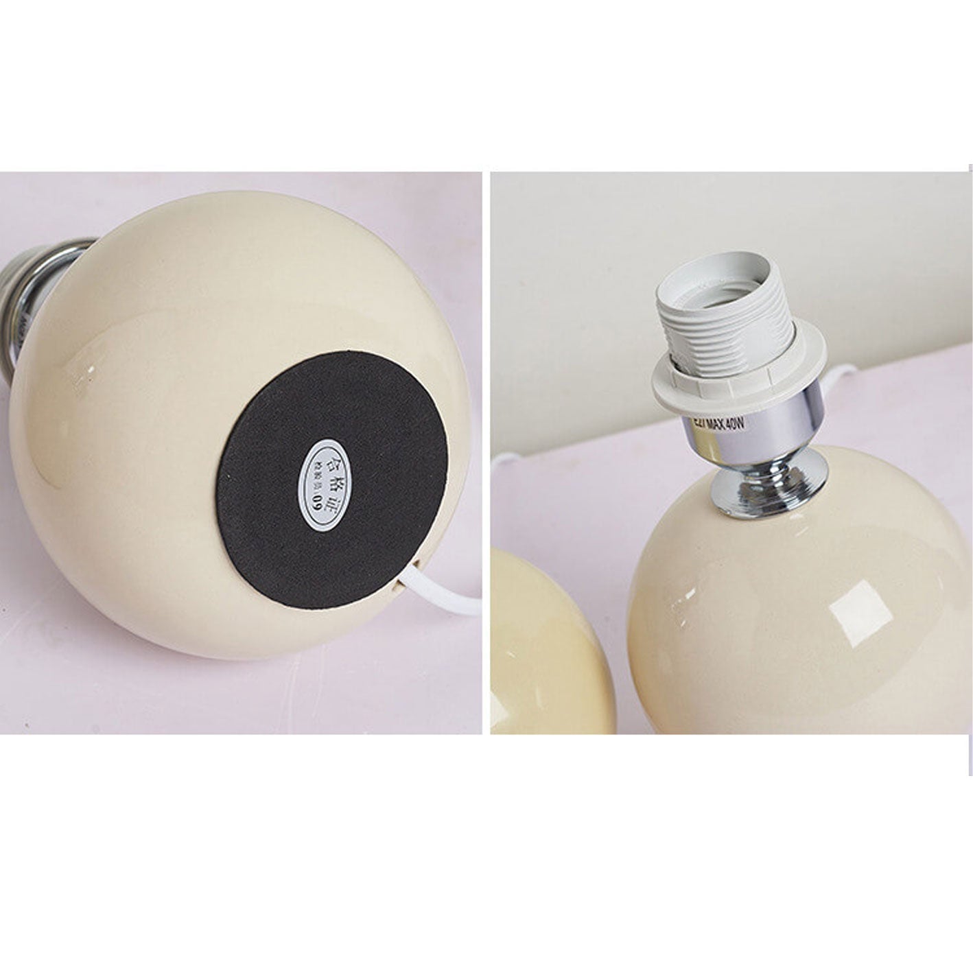 Nordic Ceramic Pleated Table Lamp